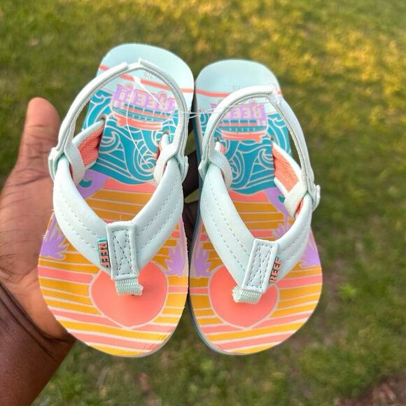 Reef‎ Little Ahi Toddler Flip Flop Beach Sandals Size 7/8 - Picture 7 of 12